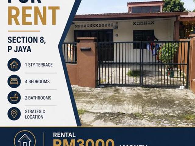For Rent Section 8 PJ terrace 1 storey