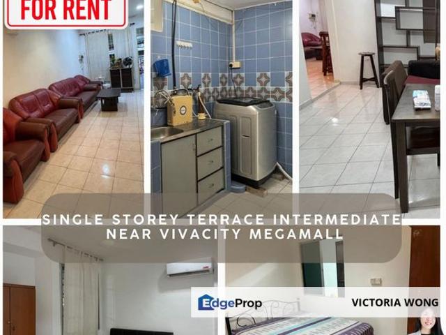 For Rent Single Storey Terrace Intermediate Near Vivacity Megamall
