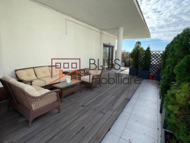 For rent Spectacular 3 Bedroom Penthouse with 150 sqm Terrace Herastrau, Bucharest