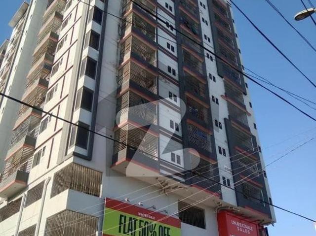 Flat For Rent, 3 BED DD, 6th Floor, Road Facing, West Open LOCATION: Al Ghafoor Square Tower Gulistan e Jauhar Block 14
