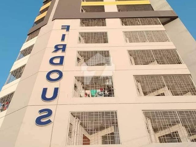Flat For Sale 3 Bed DD Firdous Residency Block 10 Gulistan E Jauher