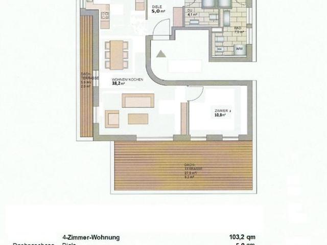 Frankfurt, modernes Penthouse Glück: 4 Zimmer, 2 Dachterrassen