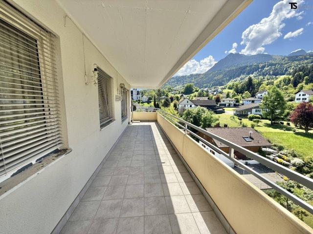 Frastanz: zentrale 4 Zimmer Wohnung ca. 84 m2 mit Terrasse ca, 17 m2 und Ausblick ins Grüne