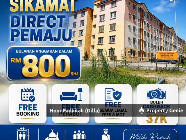 Free Booking Unit Direct Pemaju Apartment Seremban Putra Cashback 37K