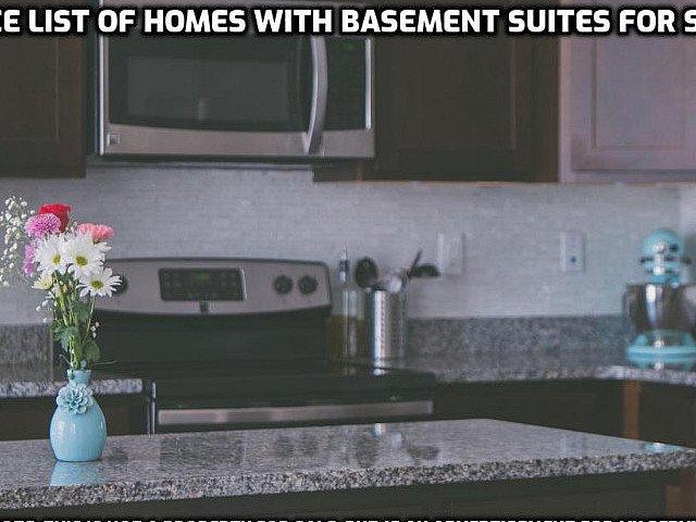 Free List Of Homes With Basement Suites For Sale