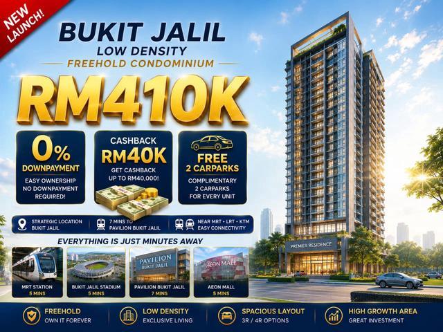 FREEHOLD 4R Next to Bukit Jalil 5 min to Pavilion 2 Big BALCONY