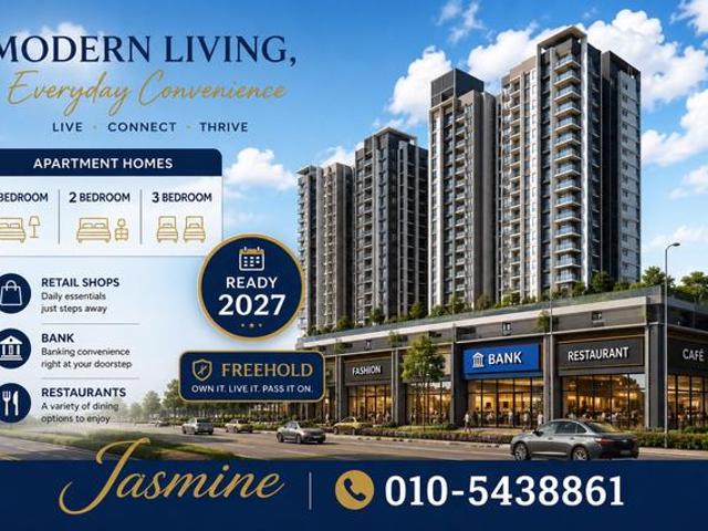 Freehold 1bed 2bed 3bed JB Condo RTS CIQ Permas fullloan Balcony Yard