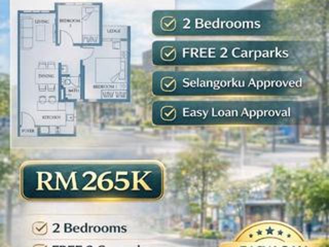 Freehold 1ST Full Loan Near KD Subang Airport 2 Room 2 Carpark