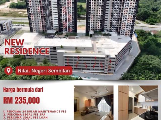 FREEHOLD Apartment MURAH Baru Siap di NILAI
