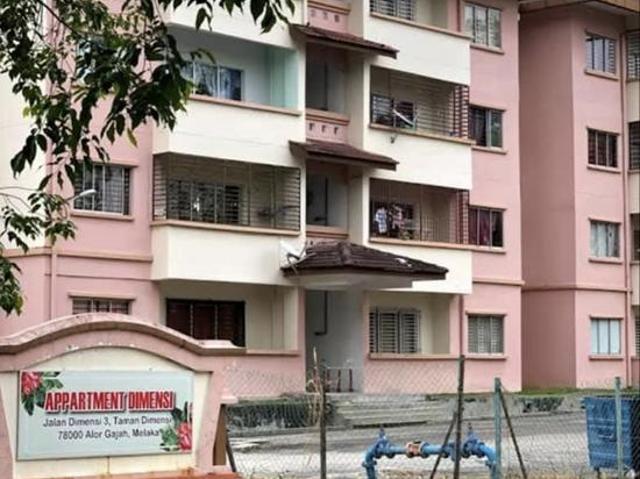 Freehold Apartment Taman Dimensi Alor Gajah UiTM Lendu