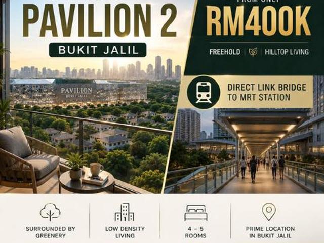 FREEHOLD Near Bukit Jalil 5 R Full Residential Big Balcony Yard