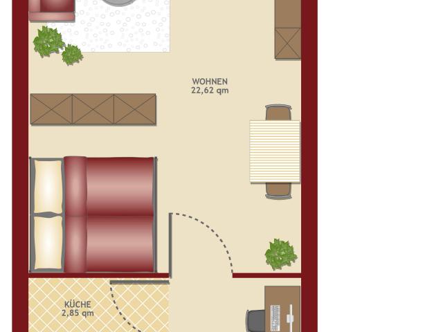 Freie 1 Zimmerwohnung, 39,8 m2, 5 Minuten zur Uni und Innenstadt
