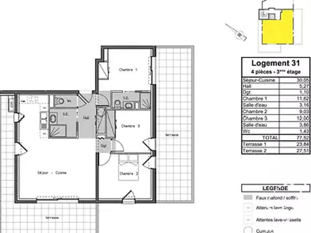 Fréjus 83600 Achat / Vente appartement 4 pièces t4