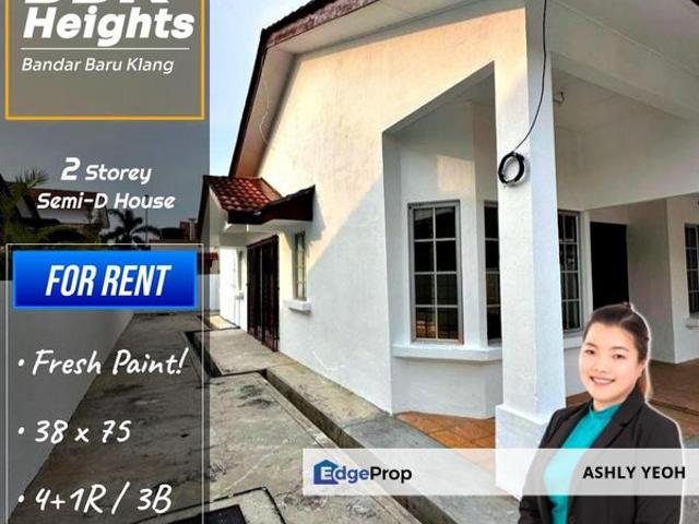 ▌Freshly Painted ️ 2 Storey Semi D for Rent @ BBK Heights, Bandar Baru Klang │ 重新翻刷 • 双层半独立式 待租