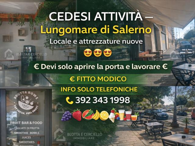 Fruit Bar & Food – Locale Nuovo, Attrezzature Incluse LUNGOMARE DI SALERNO