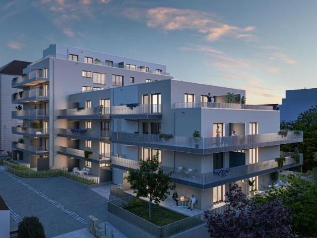 FÜ: Erstbezug! Attraktiv & repräsentativ, 3 Zi Wohnung mit EBK, Terrasse, Aufzug + TG Stellplatz