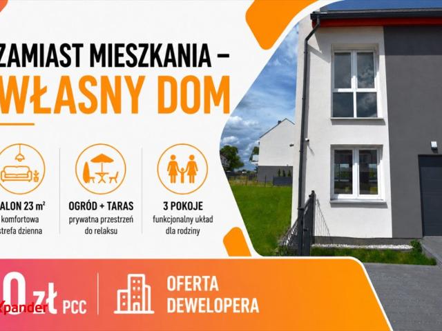 Funkcjonalny dom z ogrodem i tarasem w Kostrzynie