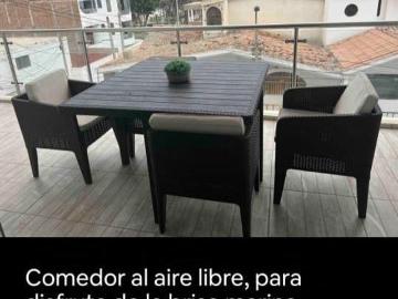 Full Amoblado con amplia terraza c/ vista al mar Muy cerca de la playa el Elio