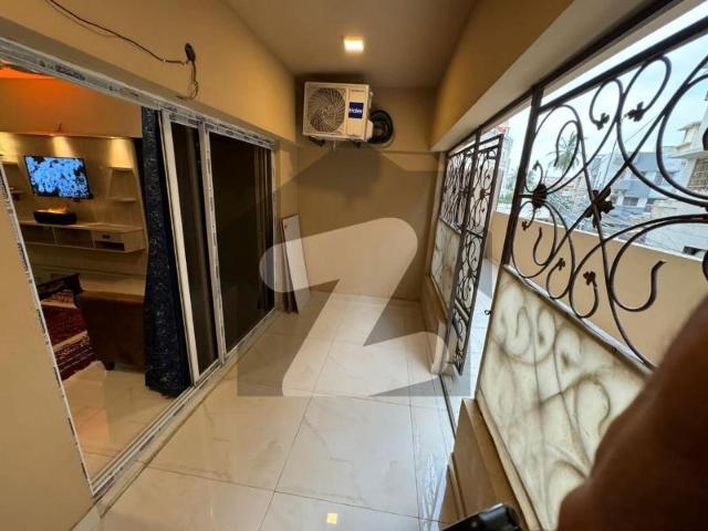 Full furnishedBrand New West Open 3 Bed Drawing Dining Fd Flat Available For Rent With Lift Standby Generator And Car Parking And Gym And Masjid Call For More Details PECHS