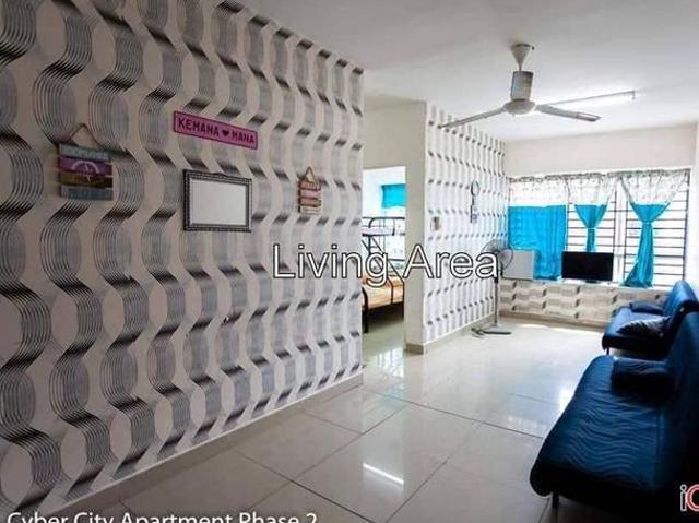 Full Loan Cyber City Apartment Phase 2 Kepayan 3 Bilik 677 sf