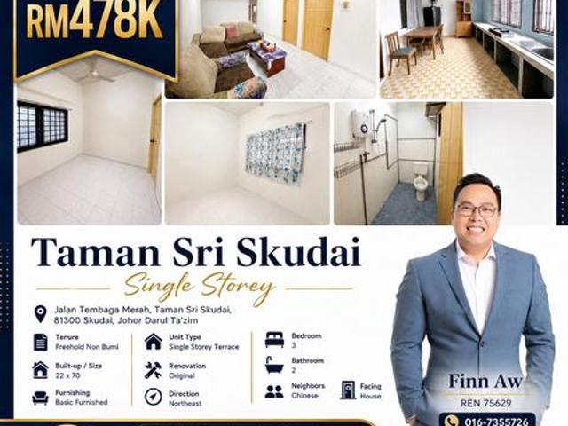 Full Loan Skudai Single Storey For Sales
