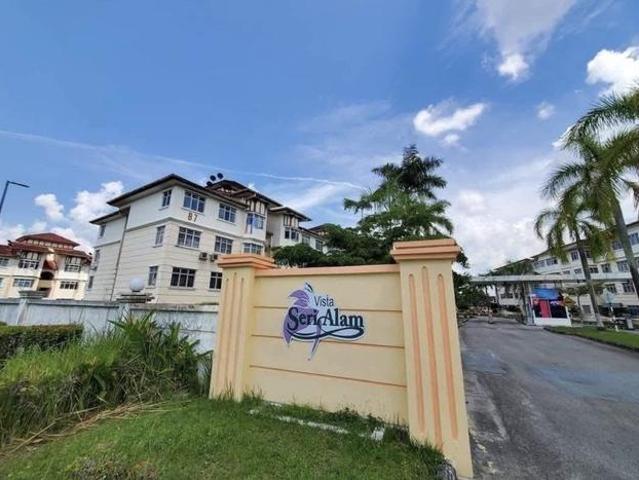 Full Loan VISTA SERI ALAM apartment cash out 1st floor pool gng cheap