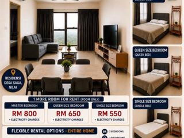 FULLY FURNISHED Condominium For Rent Residensi Desa Saga Nilai