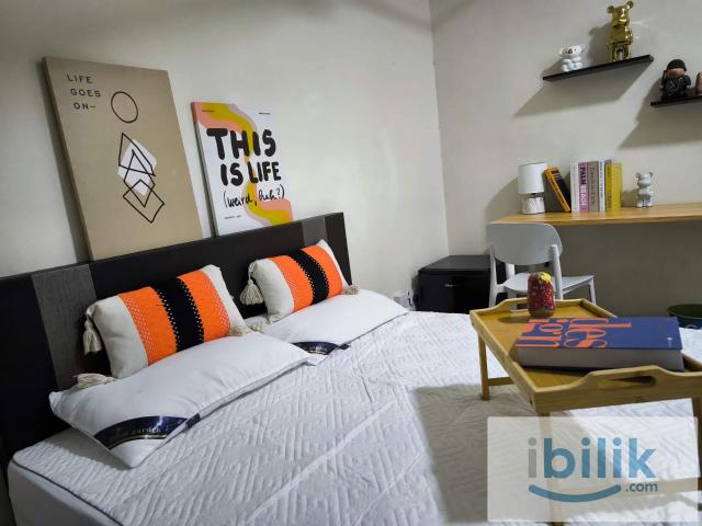 Fully Furnished Middle Bedroom at Bukit OUG Condo, Bukit Jalil Awan Besar LRT Station Lady Only