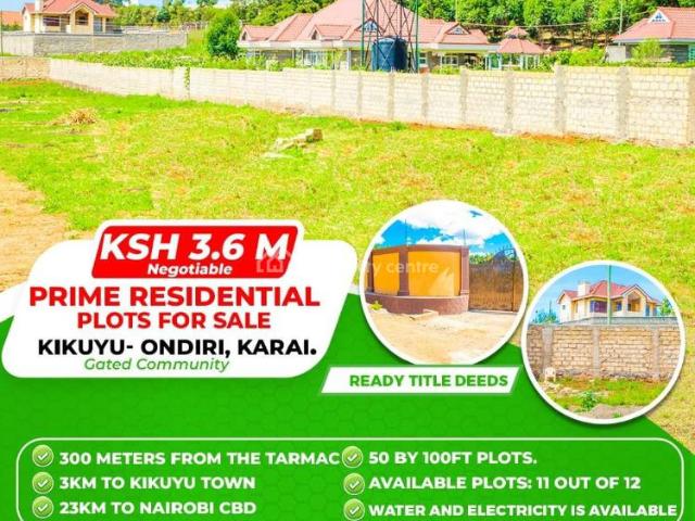 Fully Serviced Gated Community 1/8 acre Plots!