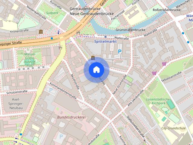 für 2 Jahre ab Oktober: zentrale 2 Zimmer, Balkon im 6. OG, möbliert möglich