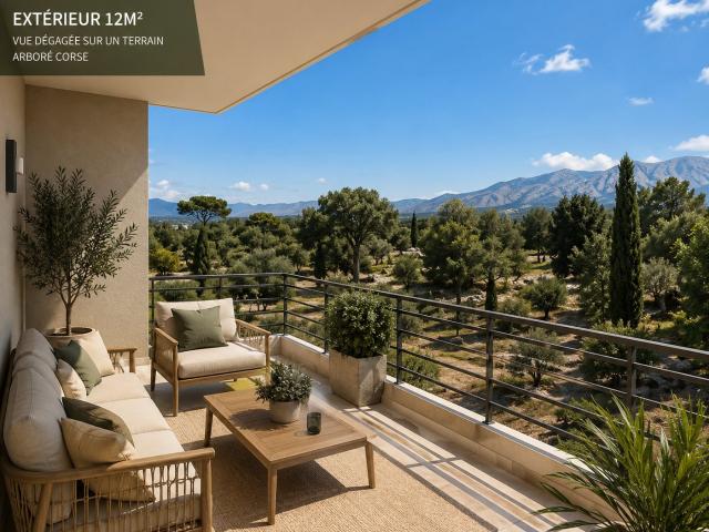 FURIANI LIVRE 3 PIECES DE 65M² EN DERNIER ETAGE ET SANS VIS A VIS 3 pièces, 65 m²