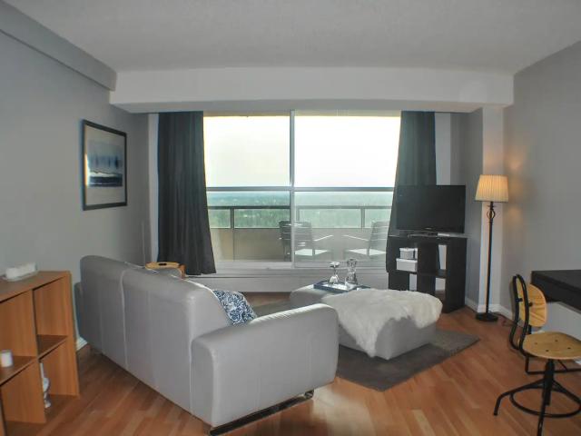 Furnished 1BR Glenora Highrise Apartment with River Valley Views