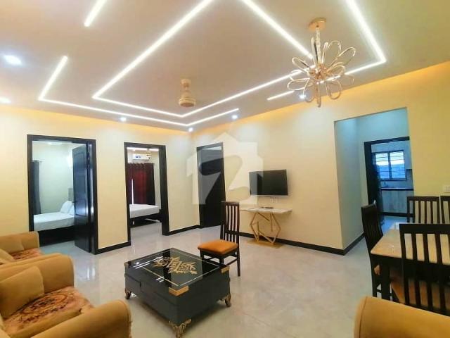 Furnished 20k Per DayLuxury Apartment 3 Bed Tvl Tares 24/7 Lift Facility Huge Parking In Basment Location Gourment Employe Housing Society A1