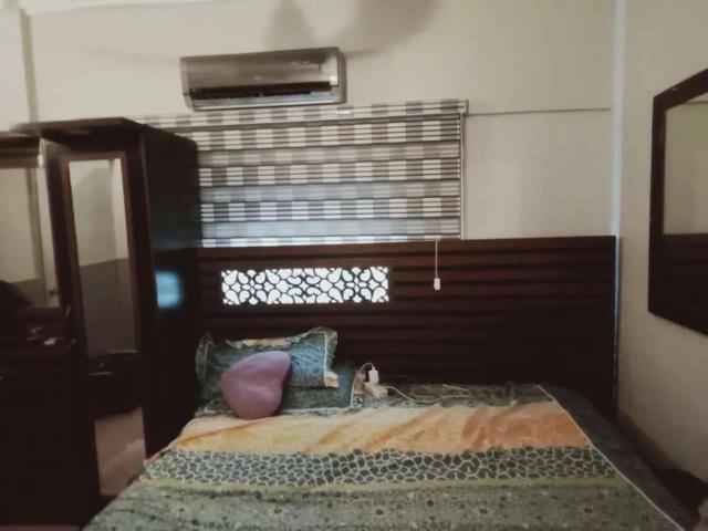 Furnished flat ground floor 3bed 2 lounge 1 drawing and backyard Karachi Gulistan e Jauhar Block 14 ID 04493