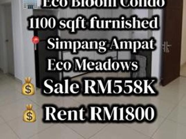 Furnished Simpang Ampat Condominium For Rent Eco Bloom Eco Meadows