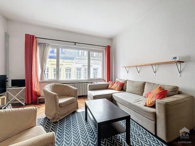 Furnished studio with a loft for rent in Ixelles