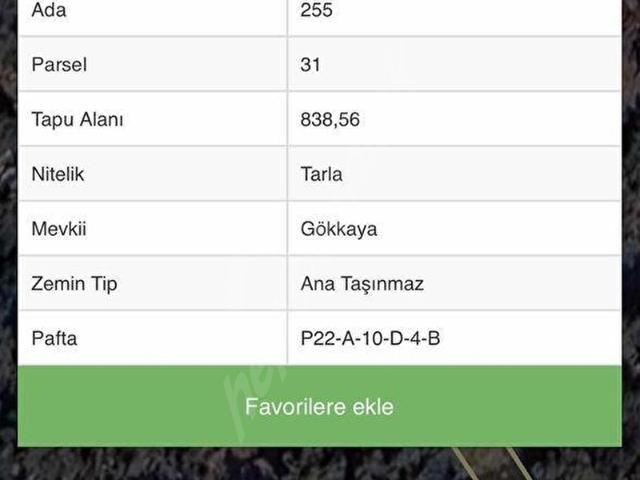 FÜSUN EMLAK'TAN MÜSTAKİL TAPU 840 M2 TARLA SATILIKTIR
