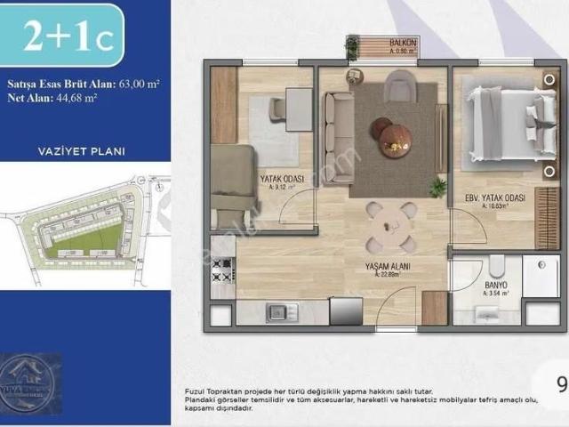 Fuzul Topraktan Başakşehir 3* Projesi *2+1 Satılık Arsa Payı
