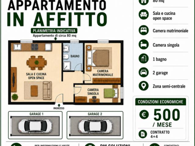 Gandino con due camere da letto e due box auto