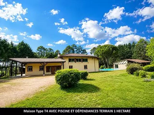 Gabarret 40310 Achat / Vente maison 8 pièces t8 piscine terrasse