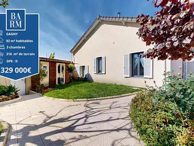 Gagny 93220 Achat / Vente maison 5 pièces t5