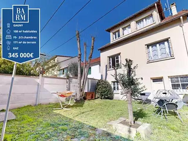 Gagny 93220 Achat / Vente maison 5 pièces t5
