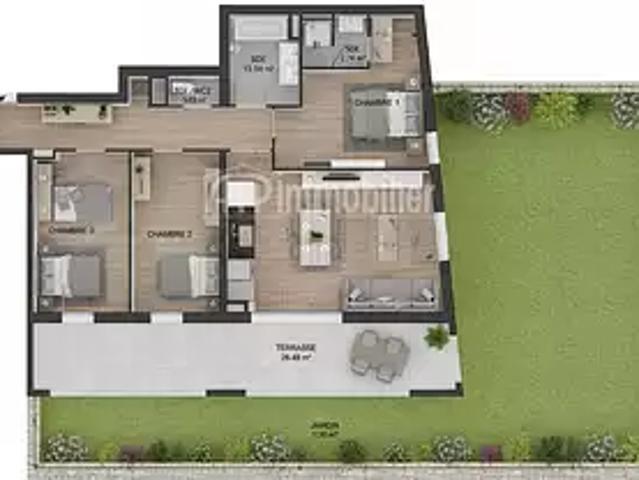 Gap 05000 Achat / Vente appartement 4 pièces t4 terrasse parking