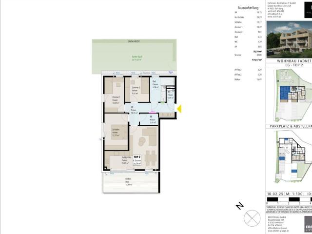 Garteln in Adnet: Neue 4 Zi. Wohnung mit Terrassenbalkon und Privatgarten!
