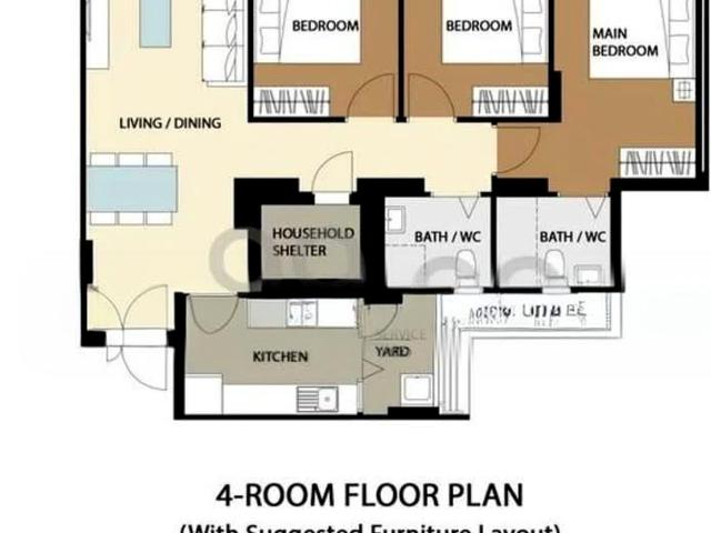 Garden Vale @ Tengah. HDB 4 Rooms