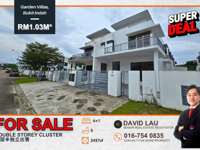 Garden Villa, Bukit Indah 2 Storey Unblock View 32x70 Cluster House