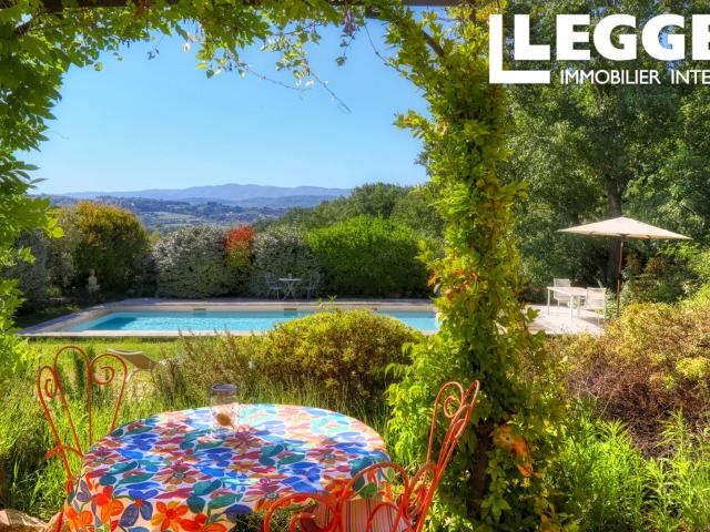 GARGAS, LUBERON – Maison idéale avec vues panoramiques, piscine et jardin, proche nature et au calme