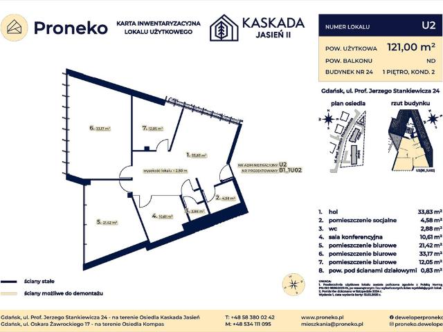 Lokal usługowy 121 m2 w nowoczesnym budynku przy ul. Stankiewicza