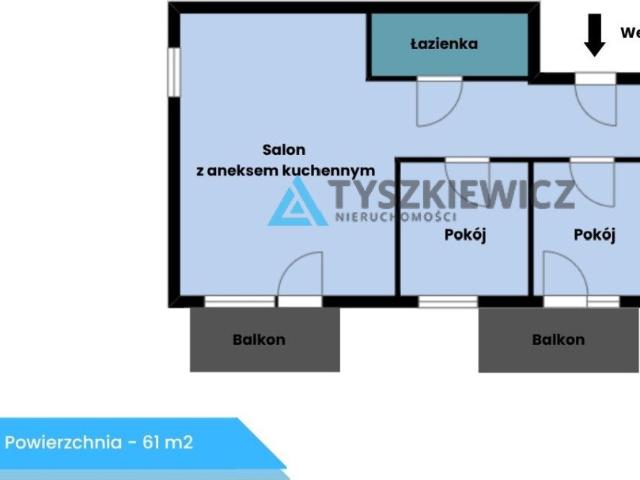Gdańsk, Morena, Morenowe Wzgórze, 61 m2