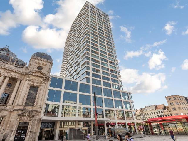 Gemeubeld 1 slaapkamer appartement op toplocatie in de nieuwe Antwerp Tower!